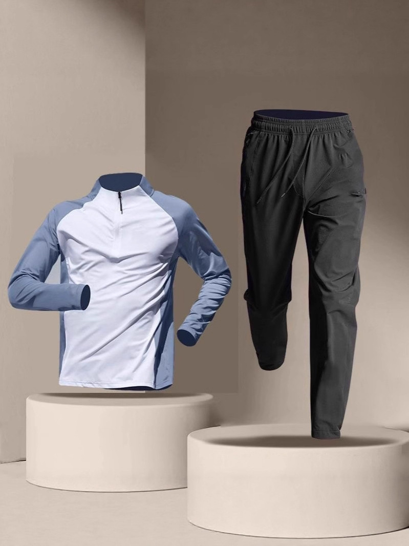 Quick dry long-sleeve with zipper for training