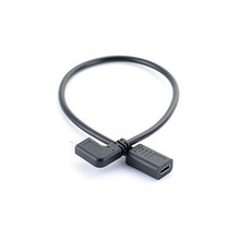 USB 2.0 typec延长线USB Type-C to Type-C公对母弯头数据延长线