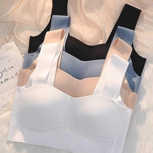 Summer Simple Thin Women's Seamless Underwear Sports Vest Style Tube Top Without Rims Push-Up Anti-Sagging Bra