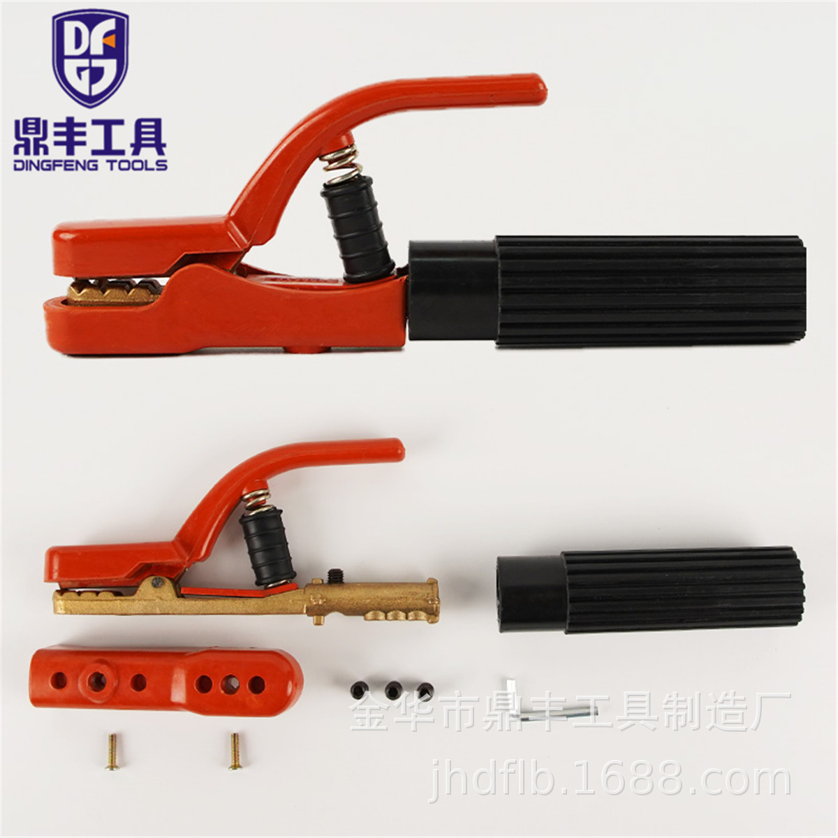 日式电焊钳自由女神电焊钳黄铜300A800A出口焊把钳小巧便携日本式