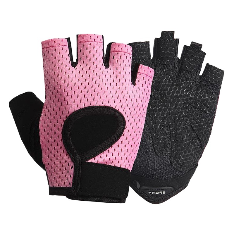 Guantes de ciclismo medio dedo antideslizante absorción de choque equipo transpirable gimnasio ciclismo bicicleta al aire libre fitness deportes guantes