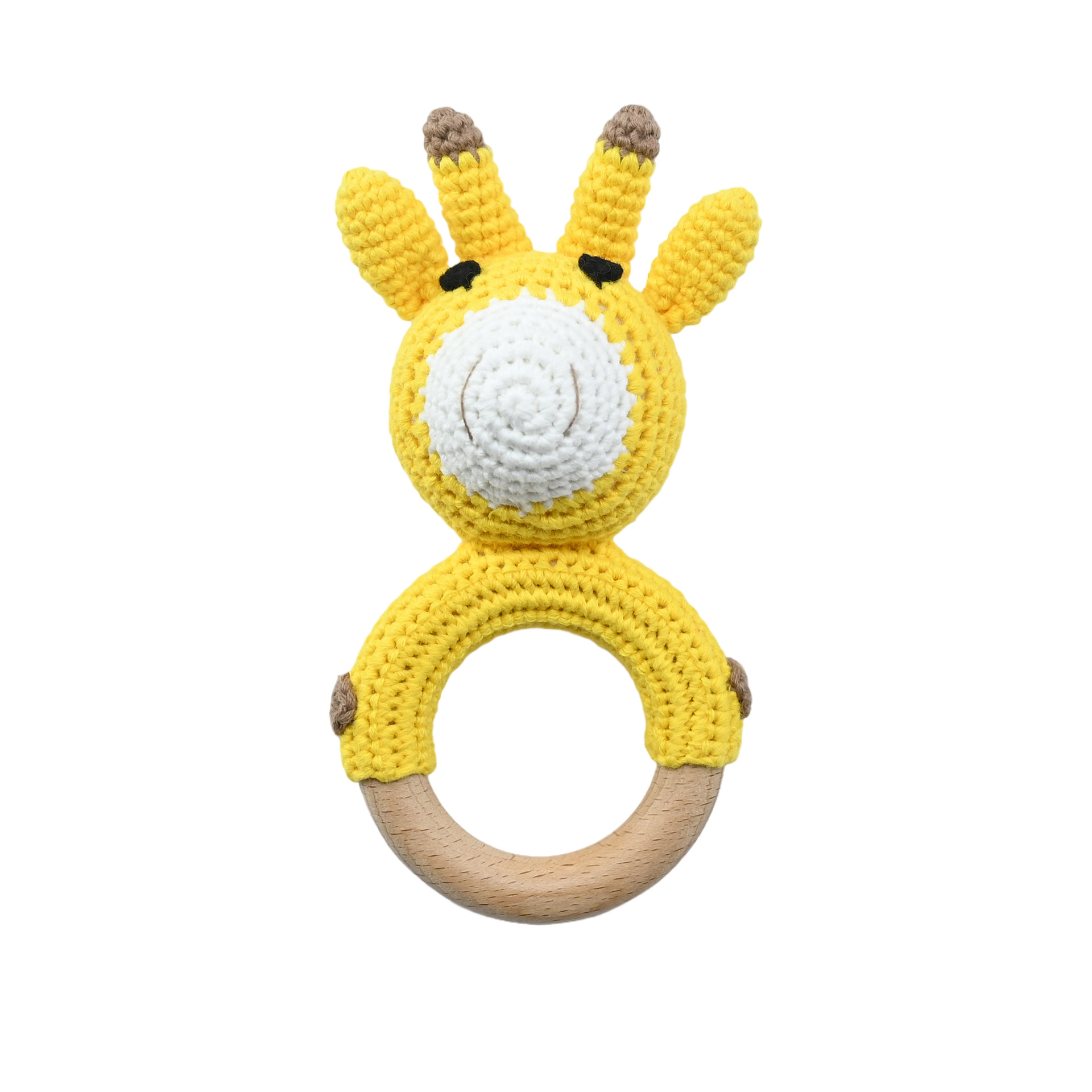 Productos para bebés círculos de haya para bebés, bebés creativos, manos tranquilizadoras, cuentas, ganchillo de animales, campanas