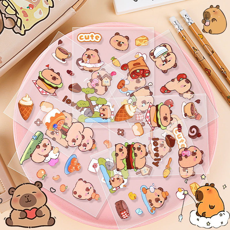 Cute Cartoon Series Stickers Children's Nail Stickers Princess Dress-up Stickers Girl Style High Color Value Hand Account Stickers