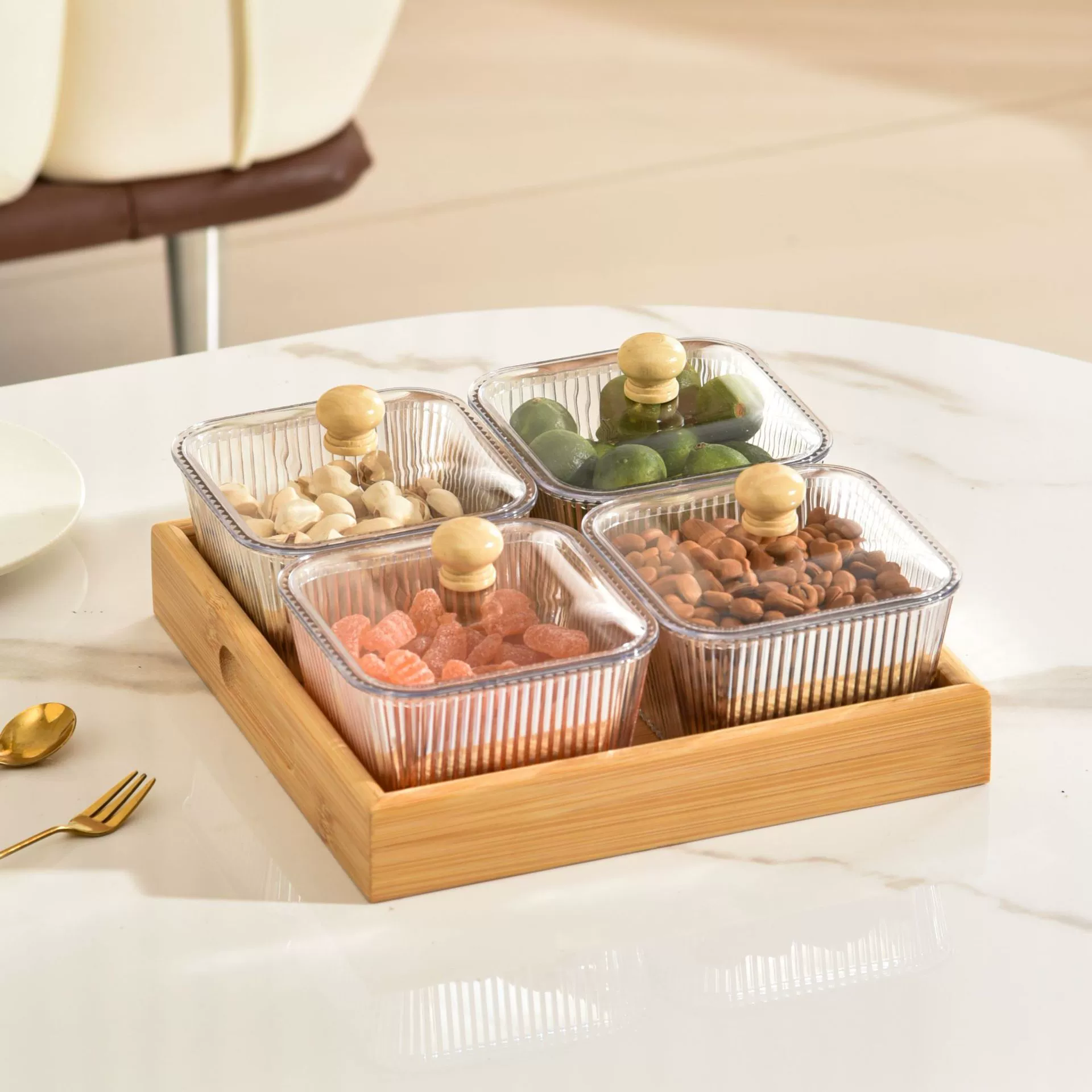 Поднос-разделитель для закусок для дома, для кофейного столика, для конфет, тарелка для закусок, отделение для десертов, поднос для орехов