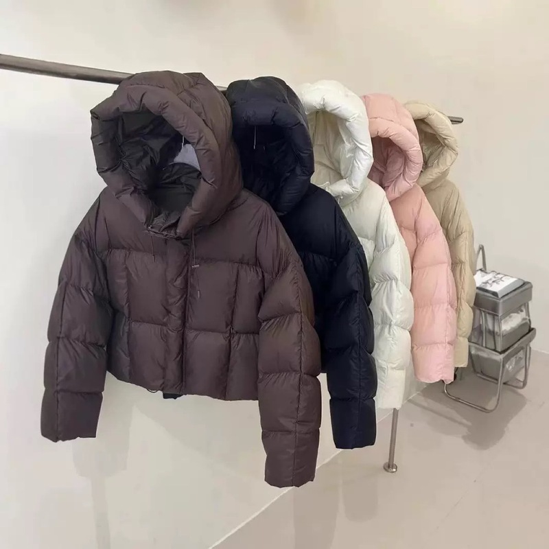 短款羽绒棉服女2025冬季新款美式面包服设计高级感连帽棉衣外套批|undefined