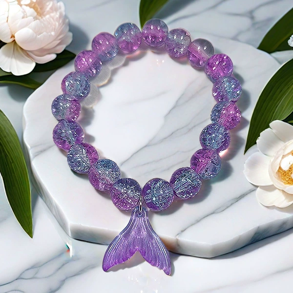 X24 purple and blue fishtail bracelet