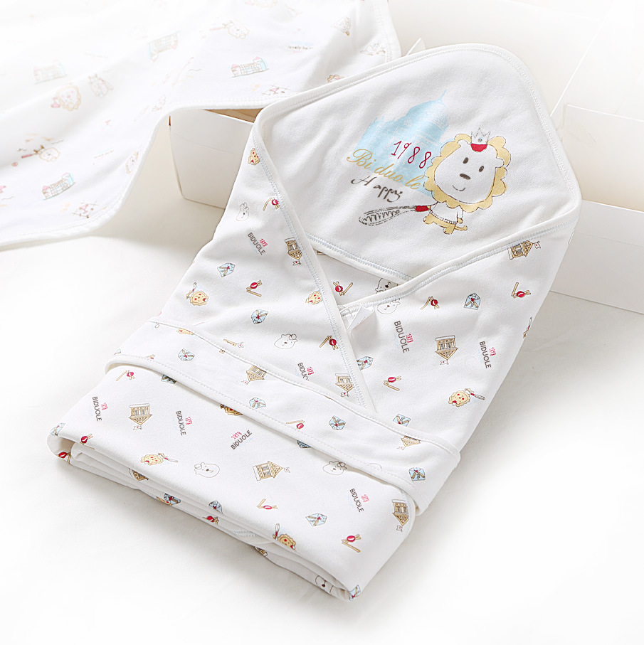 Factory Direct Sales Baby Wrap Blanket Type a Baby Blanket Pure Cotton Spring and Summer Thin Cotton Blanket Newborn Swaddling Blanket