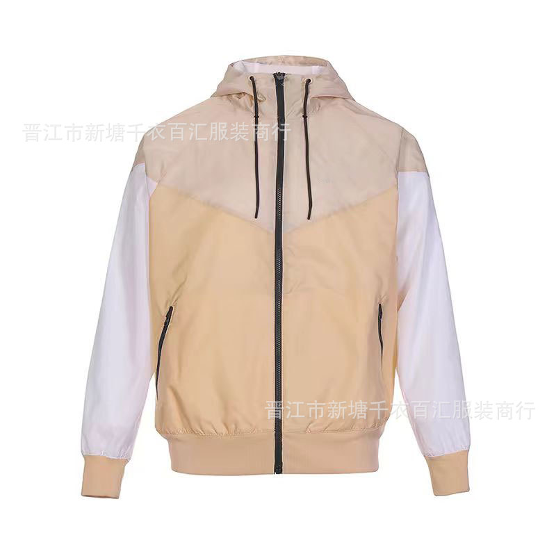 Foreign trade wholesale spring and autumn woven coat men's new running sportswear windbreaker jacket 0002