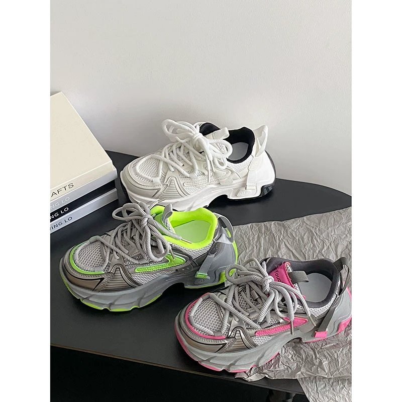 Туфли папы с толстой подошвой 2024 весенние летние кексы для увеличения женской обуви