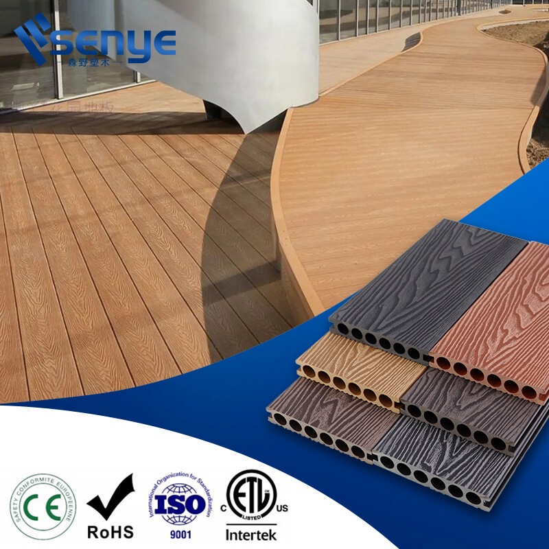 Customized Plastic Wood Flooring for Outdoor Swimming Pool Decks, Non-Slip Flooring, Supports Oemodm Engineering Export Orders