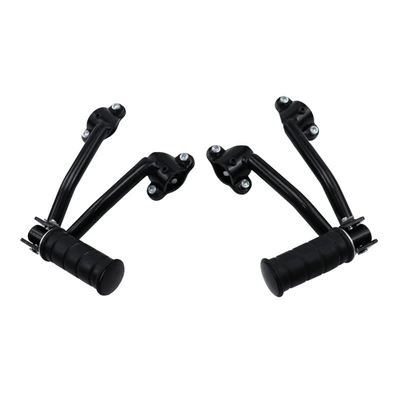 Suitable for Kawasaki Vulcan Vn650 En650 Modified Rear Footrest Bracket Foldable Footrest Assembly (Motorcycle pedals) - black-rear-pedal