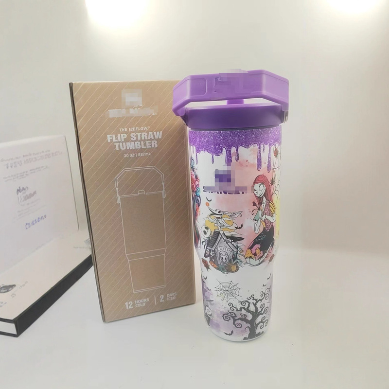 亚马逊新款史丹利保温杯30oz手提不锈钢冰霸杯户外便携吸管夜光杯|undefined