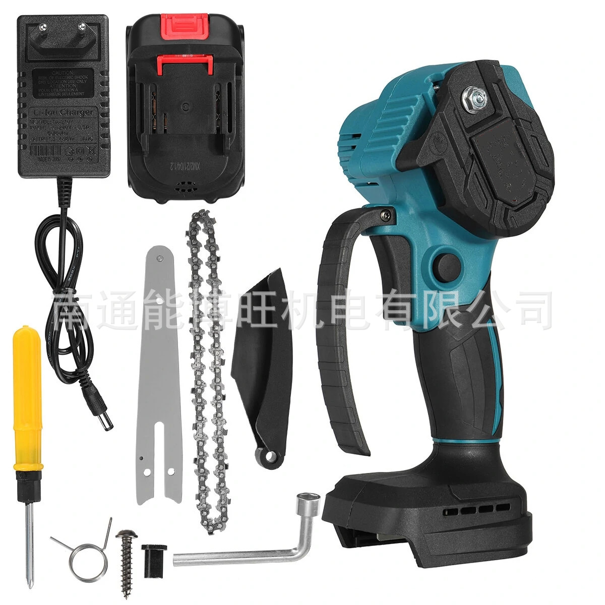 批发跨境四六寸电链锯 手持电动迷你锯 外贸伐木修枝切割园林工具