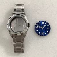 Новый набор аксессуаров 38MM из прозрачной стали корпус сапфирового стекла с буквальным указателем с механизмом NH35