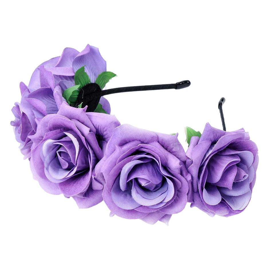 Du Xiang joyería 7cm franela Rosa flor artificial diadema Garland tocado flor eterna horquilla accesorios para el cabello