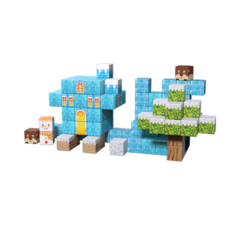 Personalizado transfronterizo My Magnet World Cube Puzzle Imán Bloque de construcción 20MM Partículas grandes Juego MC Cubo magnético