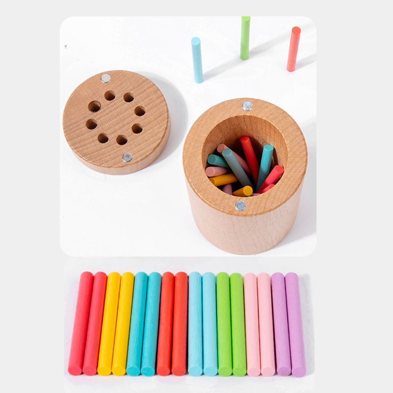 Taza de clasificación de color de rompecabezas para niños 1-3 años de edad, cognición de color para bebés, jardín de infantes, juguetes de cubo de clasificación de educación temprana Montessori