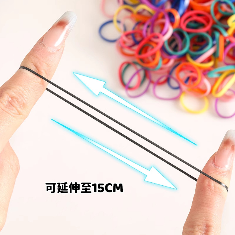 Coleteros de goma para mujer, gruesos y duraderos, bandas elásticas desechables para el cabello, coleteros de alta elasticidad, cuerdas para el cabello duraderas, accesorios para el cabello para mujer.