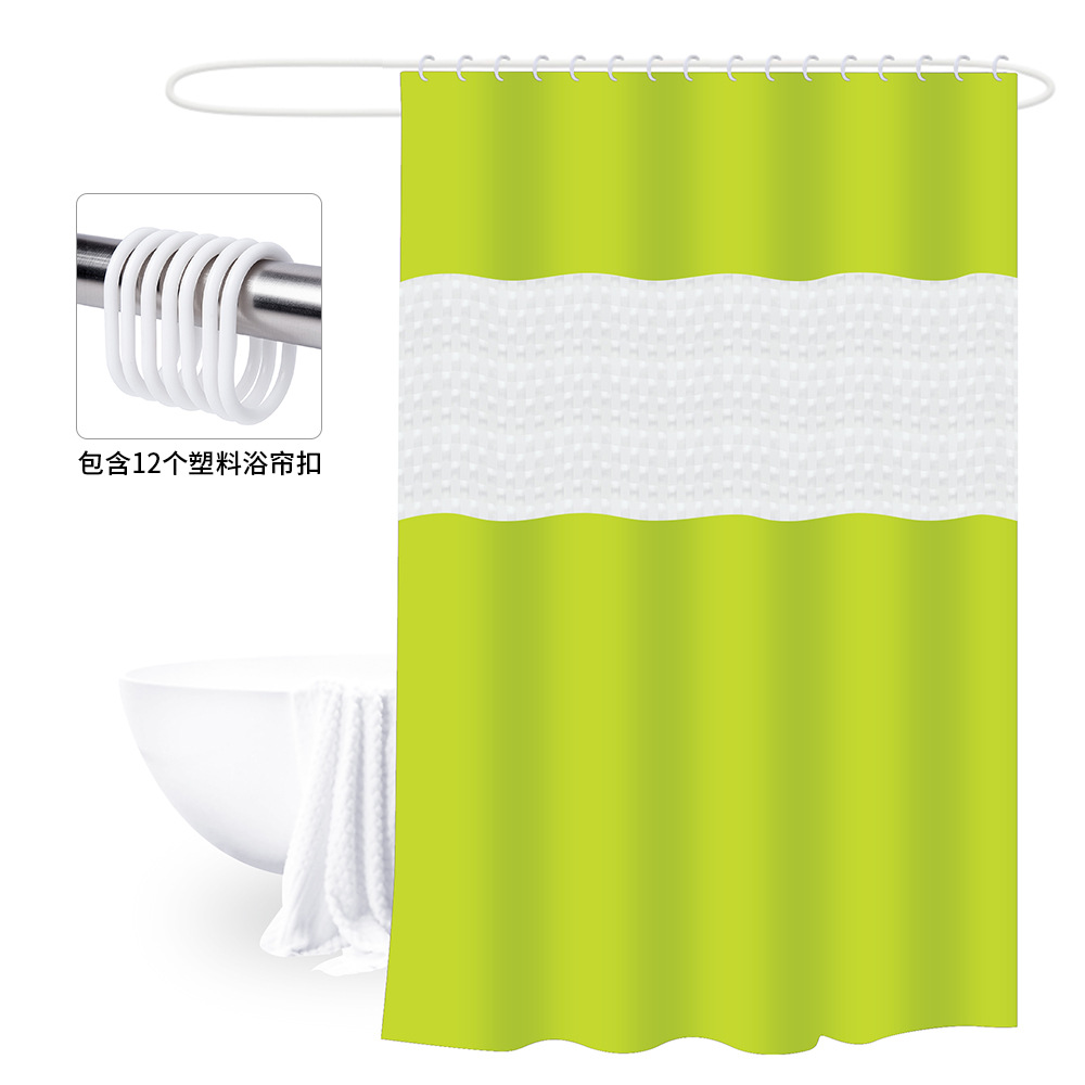 180*200 cortina de baño de empalme engrosada con hebilla PEVA cubierta de baño Cortina de ducha de partición de baño impermeable y a prueba de moho