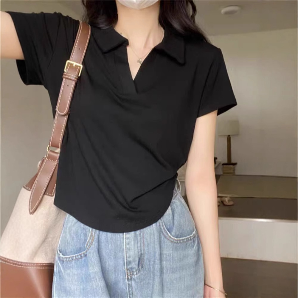 Summer short fitted base body-friendly short sleeve T-shirt