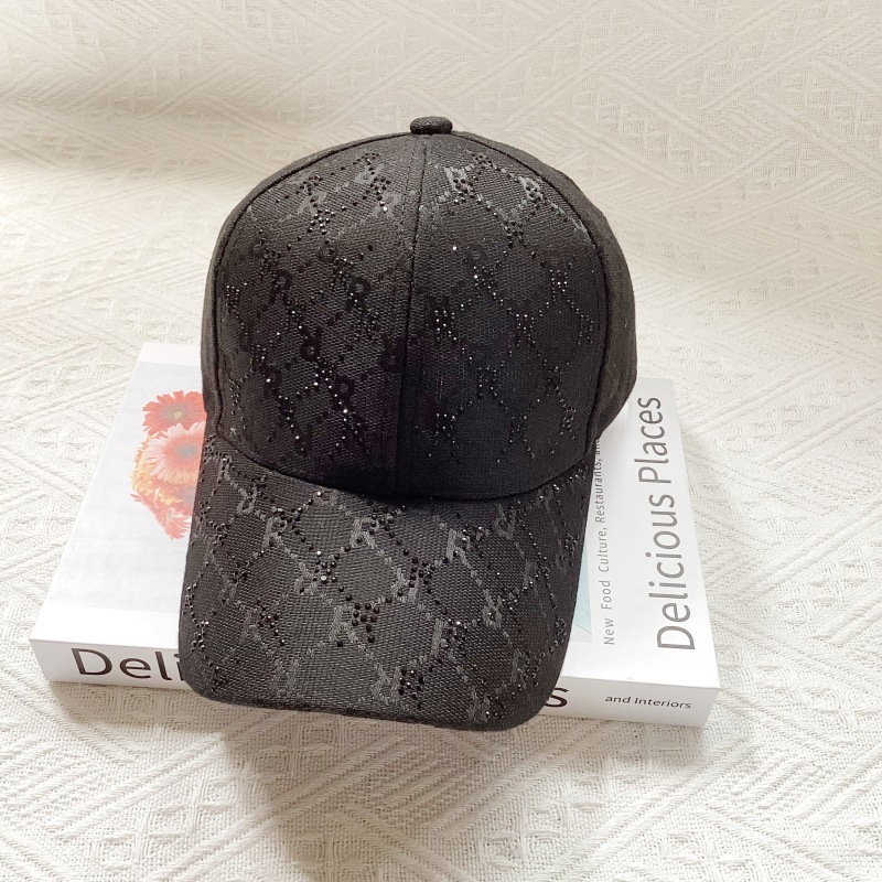 Cappellino da baseball jacquard lettera diamante cappello sole_voghion.com