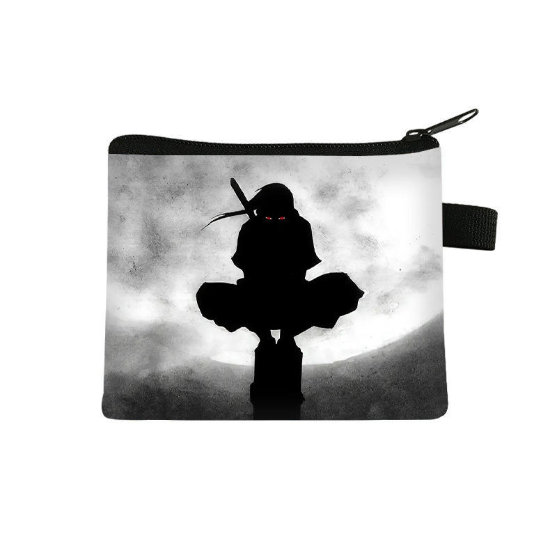 Nuevo Naruto niños monedero estudiante tendencia auricular moda bolsa de almacenamiento tendencia cremallera titular de la tarjeta al por mayor