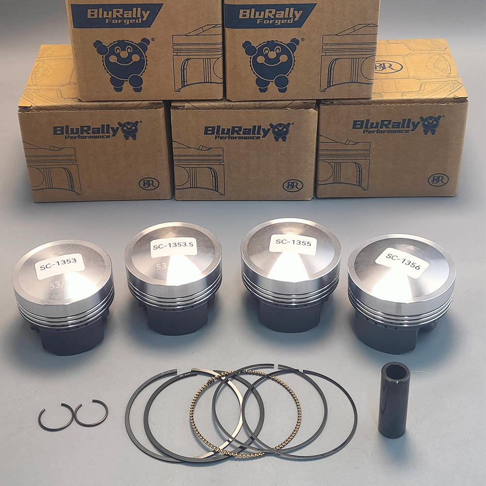 Blue Sharp DIY Motorcycle Casting Piston Free Modification Top Diameter 53-56mm 13mm Dlc Pin