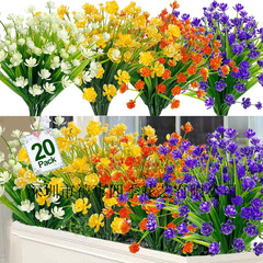 模擬緑植物 5 本爪水生植物カスミソウ蘭人工プラスチック装飾造花リビングルームの装飾品鉢植えフラワーアレンジメント