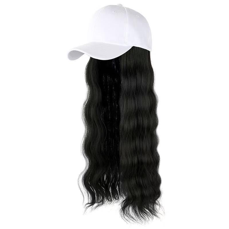20inch-white hat+black hair