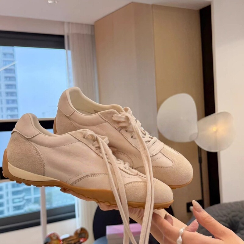 Cowhide Version~Retro Star German Training Shoes for Women, 2026 Spring New Style, Thick-Soled, Lightweight Casual Sports Sneakers