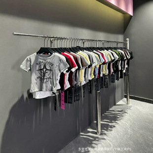 y2k����T��Ů�A�I�����@��Crop Top�������¿羳���޶���t��Ů