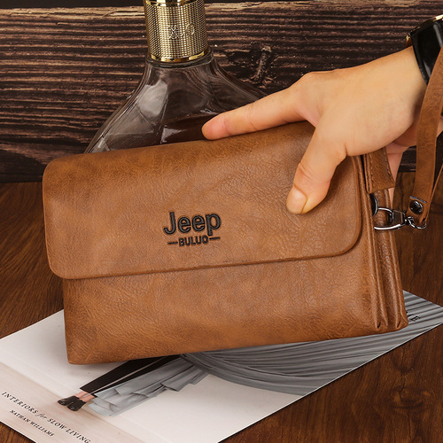 Cross-border wholesale new men's combination lock handbag PU Korean style large capacity business men's wallet mobile phone bag
