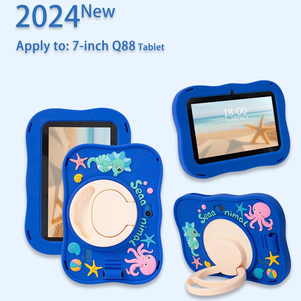 Foreign Trade 7inch Drop-Resistant Durable Children's Android 4+64Gb Ocean Tablet Android Long Battery Life Cross-Border Hot Item