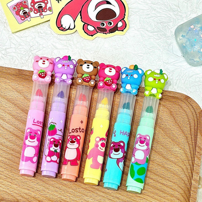 Cartoon Strawberry Bear Highlight pen