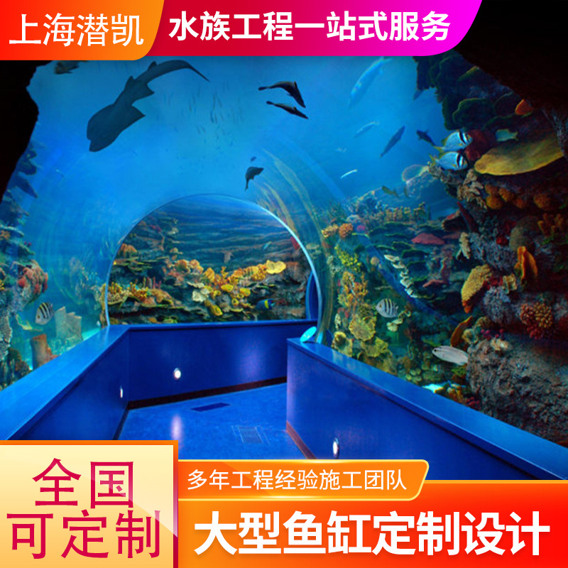 海底世界建造大型亚克力鱼缸工程海底隧道工程海洋馆图纸设计规划