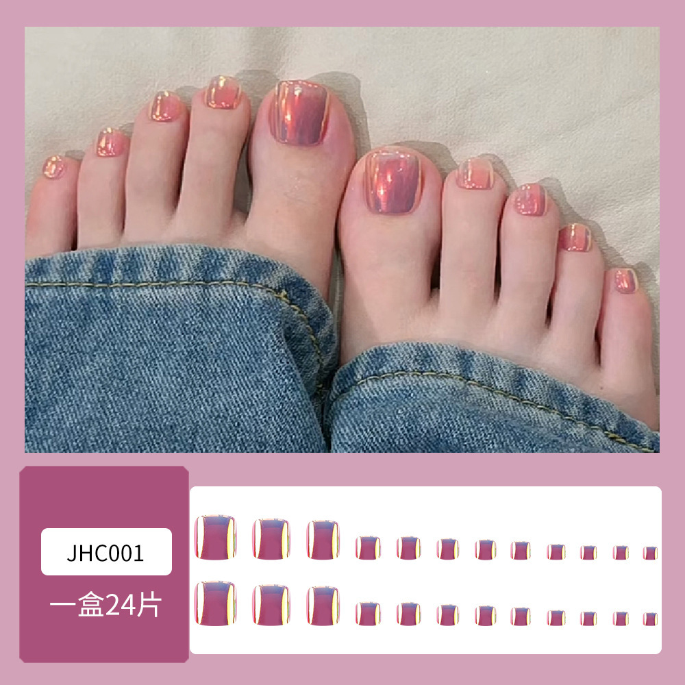 Venta caliente parche de uñas de pie desgaste de uñas de belleza de uñas pieza al por mayor elegante pieza de uñas de pie blanco dedo del pie fábrica de uñas