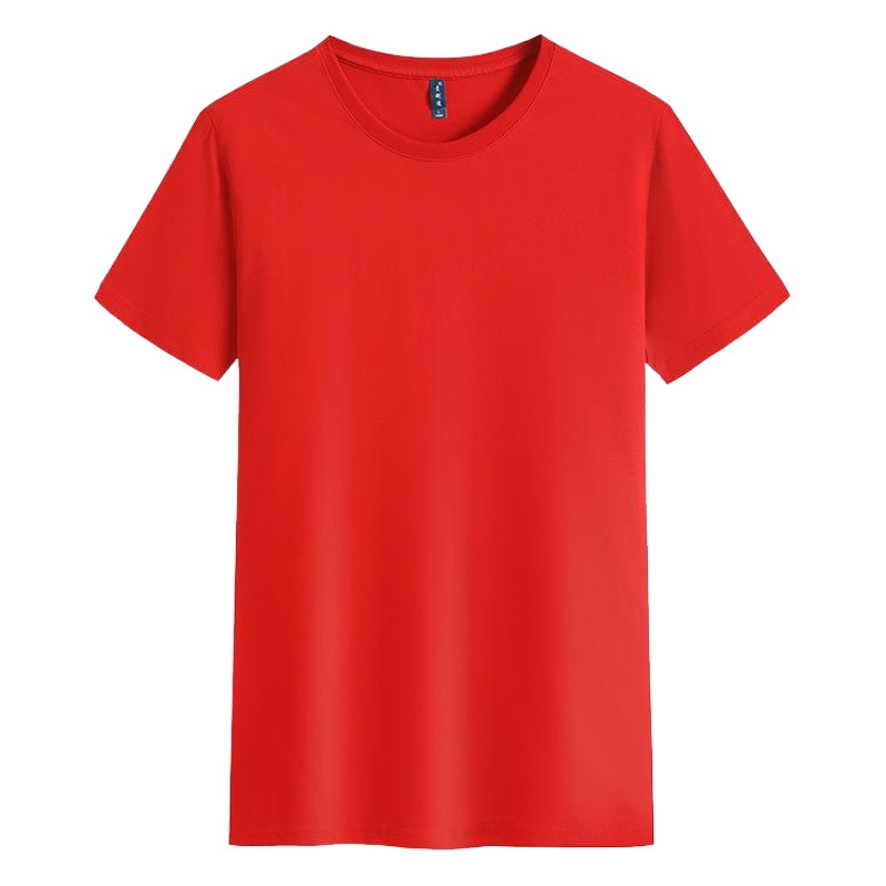 Camiseta de cuello redondo de algodón mercerizado con logotipo impreso camisa cultural camisa publicitaria camisa de polo manga corta ropa de trabajo personalizada al por mayor