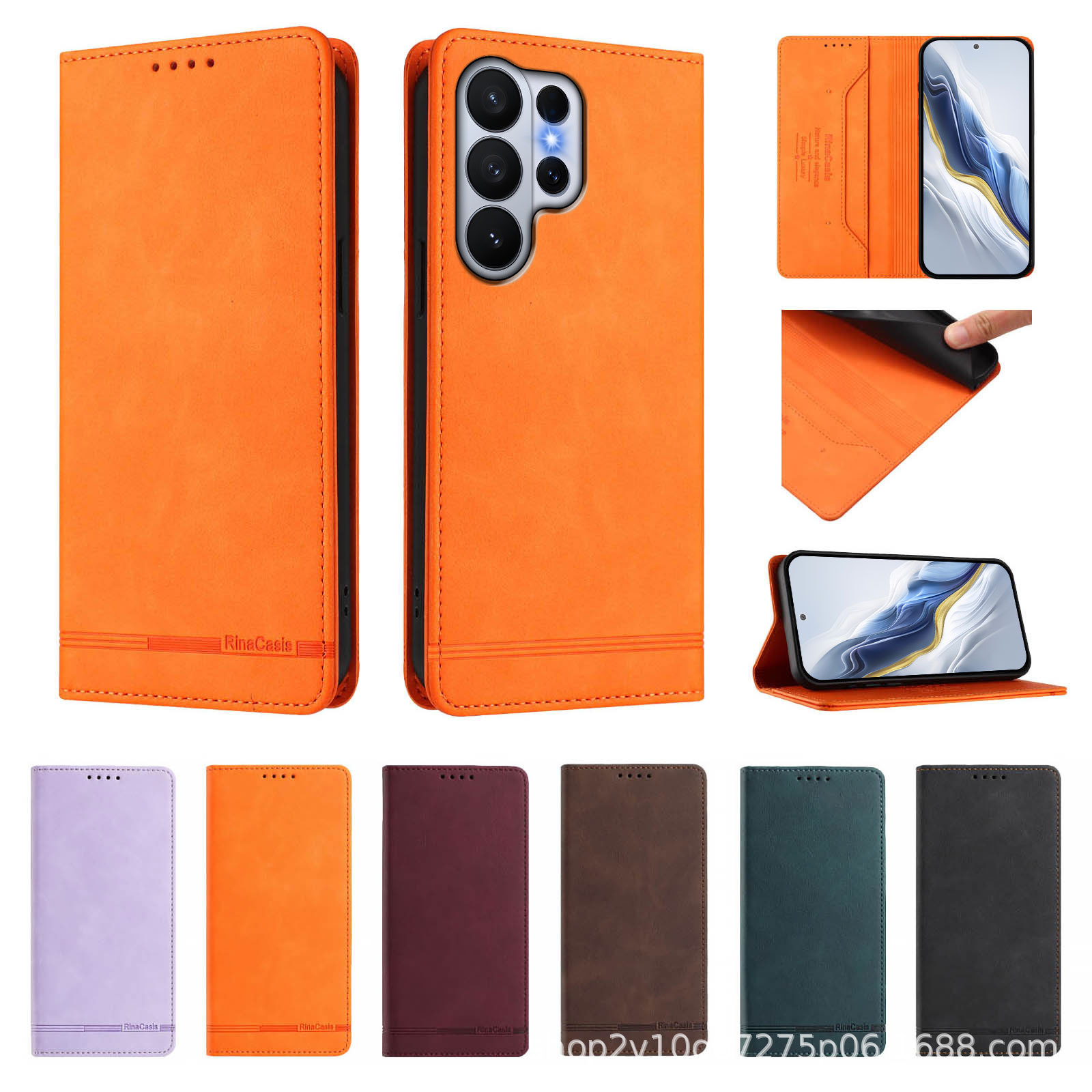 适用小米14pro手机套红米Note12 Turbo强磁插卡防盗刷手机壳套K60