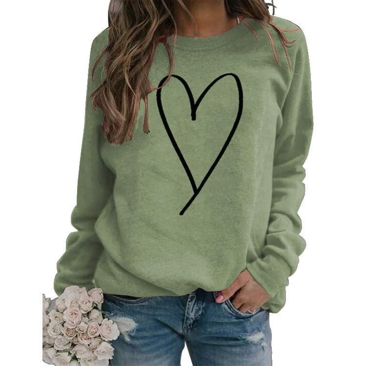 Women's Hoodie Long Sleeve Hoodies & Sweatshirts Printing Fashion Heart Shape display picture 32