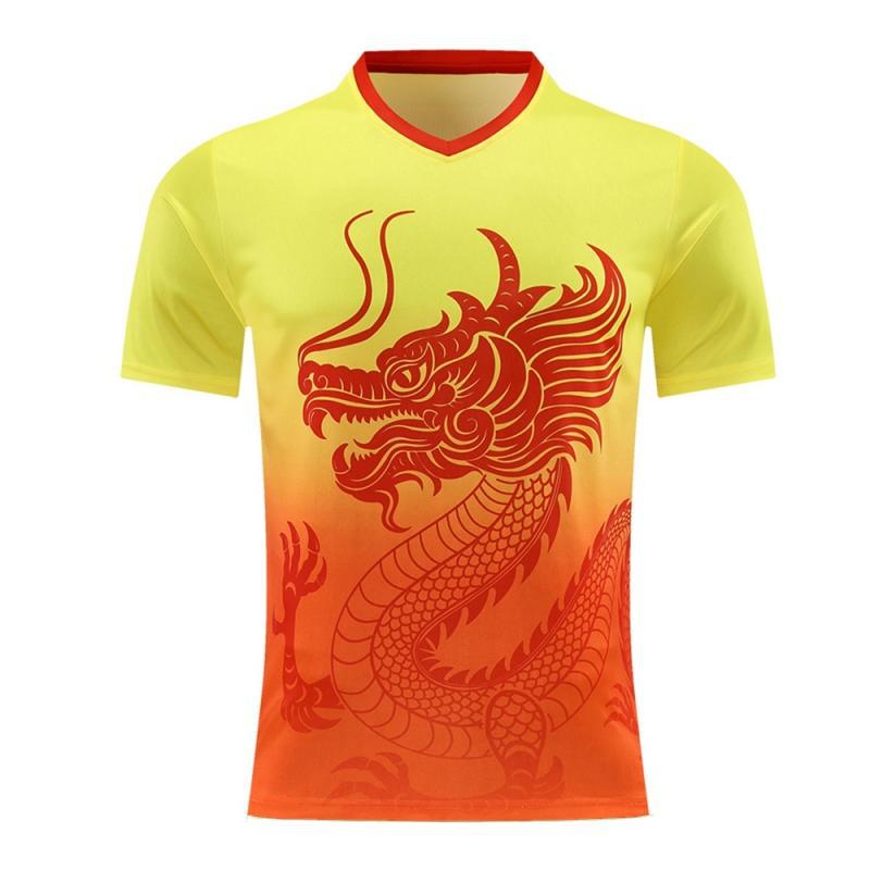 Dragón de secado rápido traje traje de barco de dragón manga corta protección solar dragón barco de dragón barco de dragón traje de equipo de seda de hielo se puede imprimir nombre del equipo