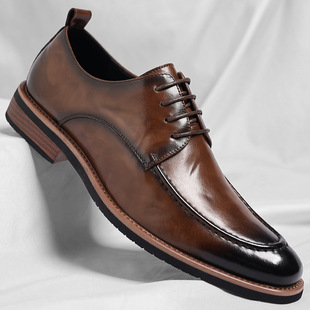 Cross-Border Business Leather Shoes Large Size European Version Oxford Shoes Wenzhou Leather Shoes Men's Pointed Toe Suit Shoes Men's One-Piece Drop Shipping