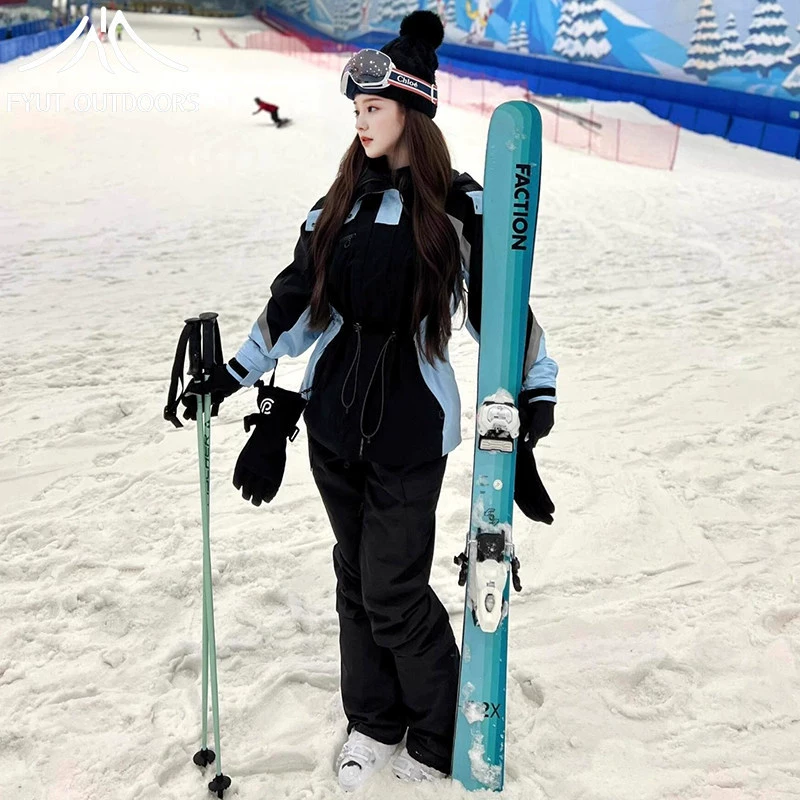 FYUT户外滑雪服收腰套装女2025秋冬新款防风防水耐磨保暖滑雪裤