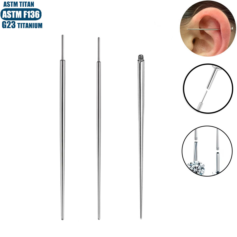 Pointed labret stud close-up product detail
