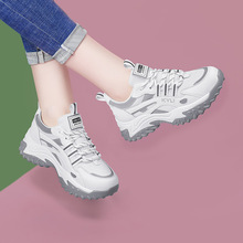盾狐老爹鞋女厚底运动鞋女2025春秋季新款韩版休闲学生鞋系带女鞋