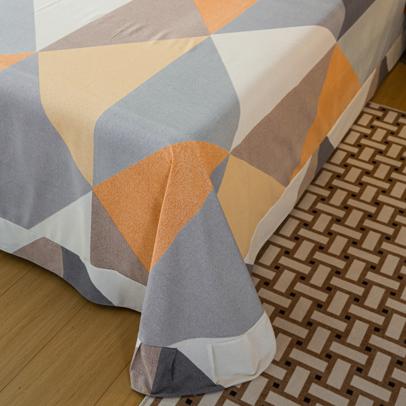 Pure cotton brushed bed sheet single product ruffle skirt thickened quilt dormitory bed cover single pure cotton bed sheet single piece wholesale