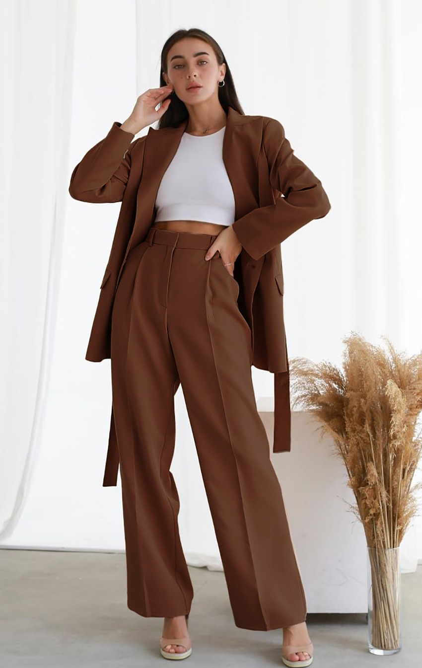 loose wide-leg mopping high waist solid color pant NSSQS124285