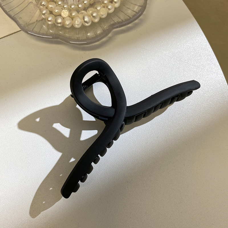 Negro serie grande clip de pelo min esmerilado tiburón clip pelo Volumen de alto grado sentido trasero cabeza horquilla accesorios para el cabello