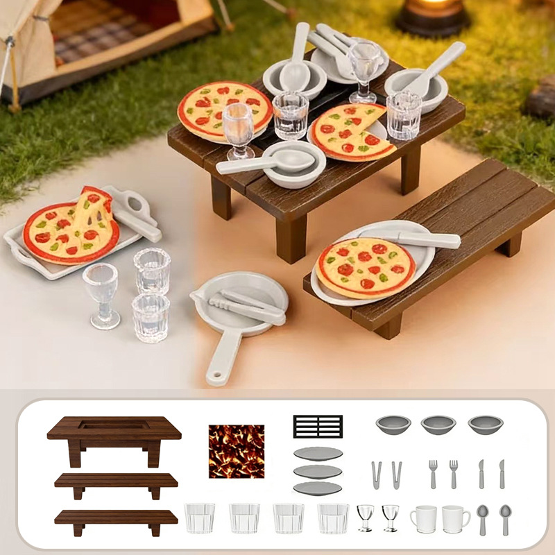 바베큐 야외 테이블과 의자