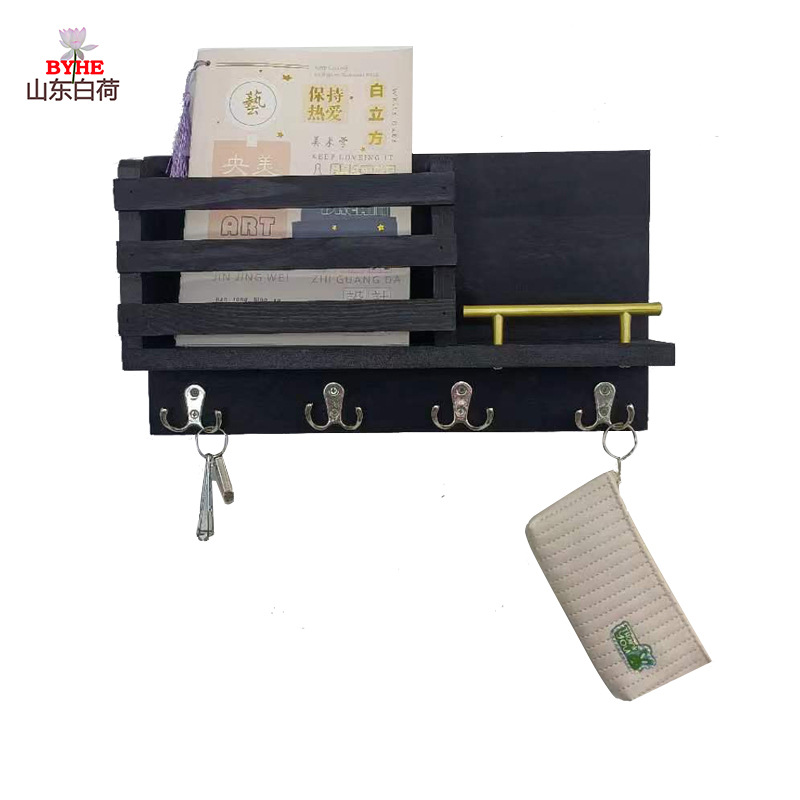 Amazon sala de estar colgante de madera pared colgante de pared estante de almacenamiento colgante de llaves de puerta de entrada marco de madera