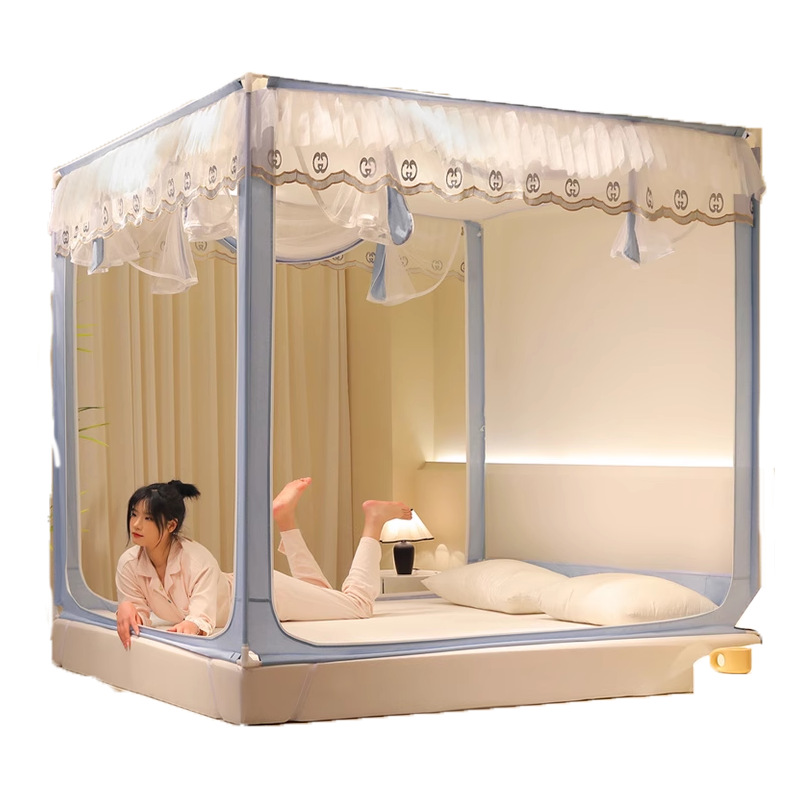 2024 nuevo dormitorio, hogar, palacio, alta calidad, cifrado suave, hilo de cuenta, mosquitera con cremallera anti-mosquitos y anti-caída